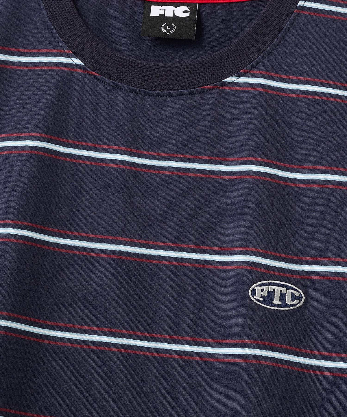 FTC PUFF LOGO STRIPE RINGER TEE