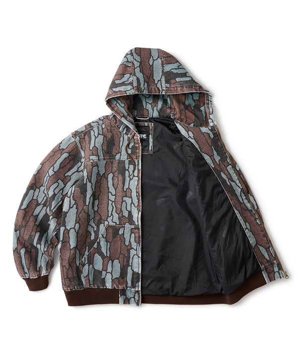 FTC WASHED CANVAS HOODED JACKET