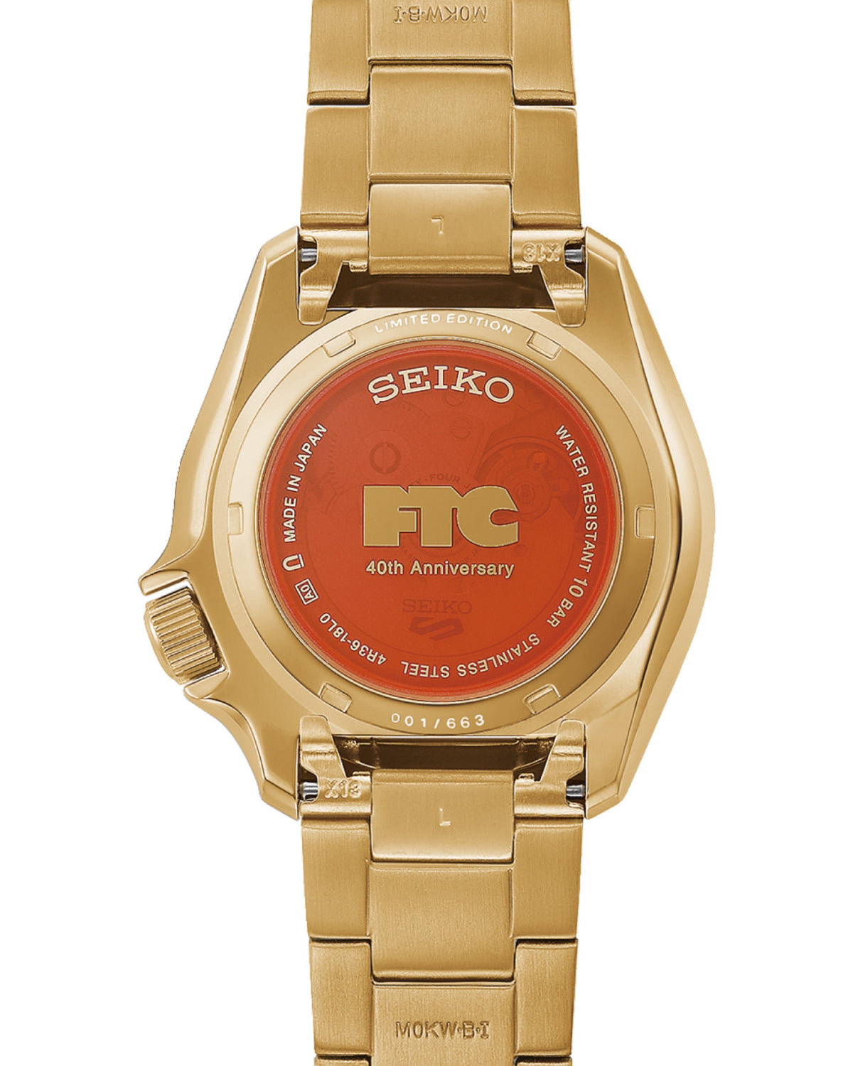 SEIKO X FTC 5 SPORT SKX SERIES WATCH (ORANGE)
