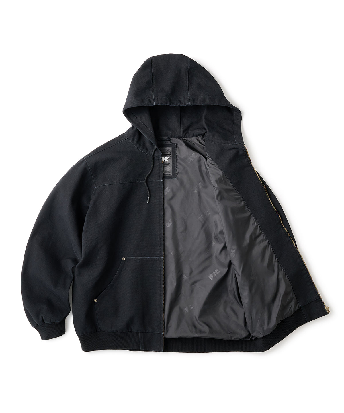FTC WASHED CANVAS HOODED JACKET