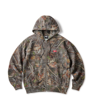 FTC BOX LOGO ZIP UP HOODED SWEATSHIRT