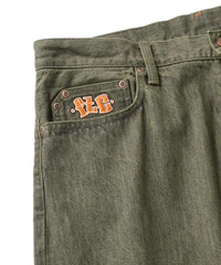 FTC OVERDYED EMB JEAN (BAGGY FIT)