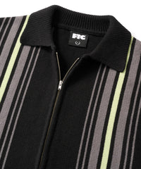 FTC STRIPE ZIP UP KNIT CARDIGAN