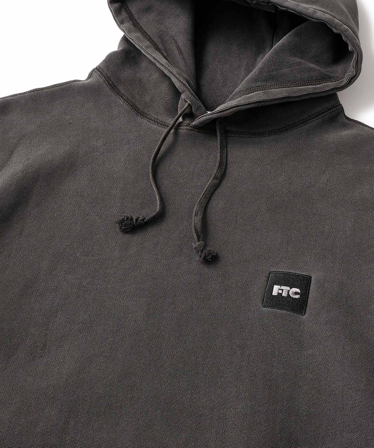 FTC PIGMENT DYED BOX LOGO PULLOVER HOODED SWEATSHIRT